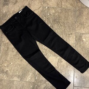 Rag & Bone 9 inch skinny black jeans, 32